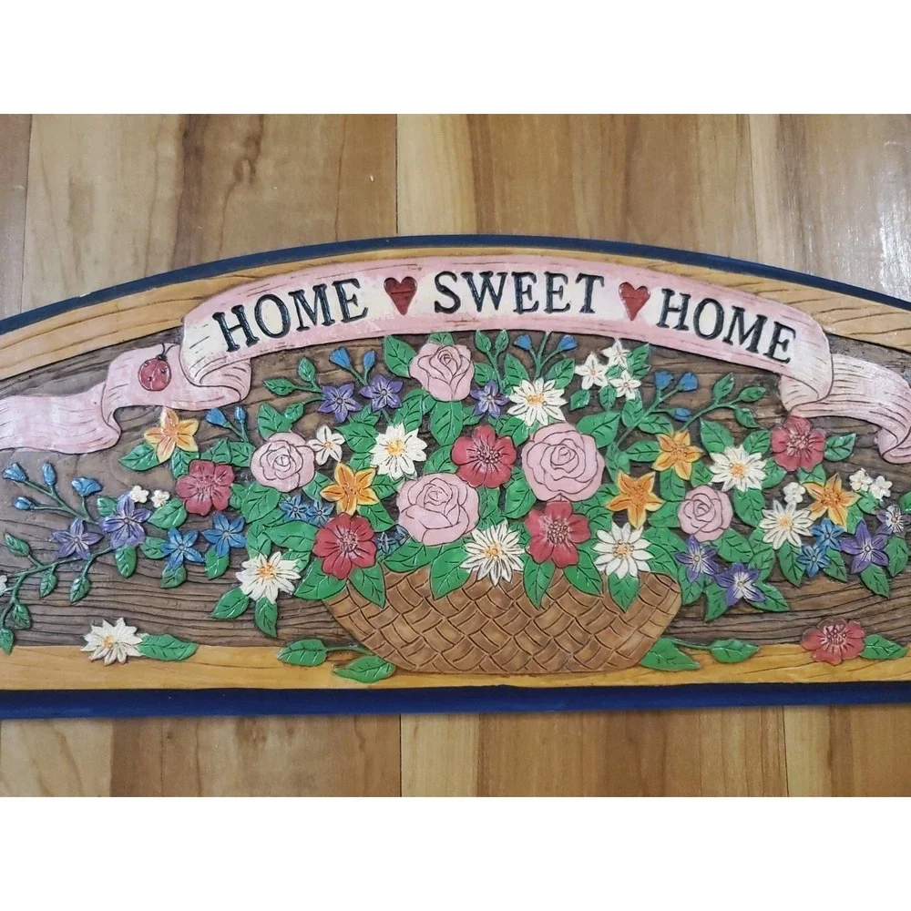 Vintage Wooden Arch Door Topper Wall Plaque 